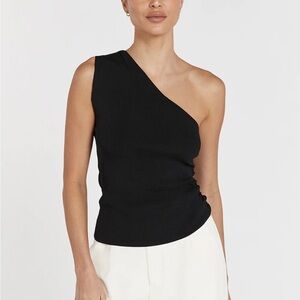 DISSH knit one shoulder top